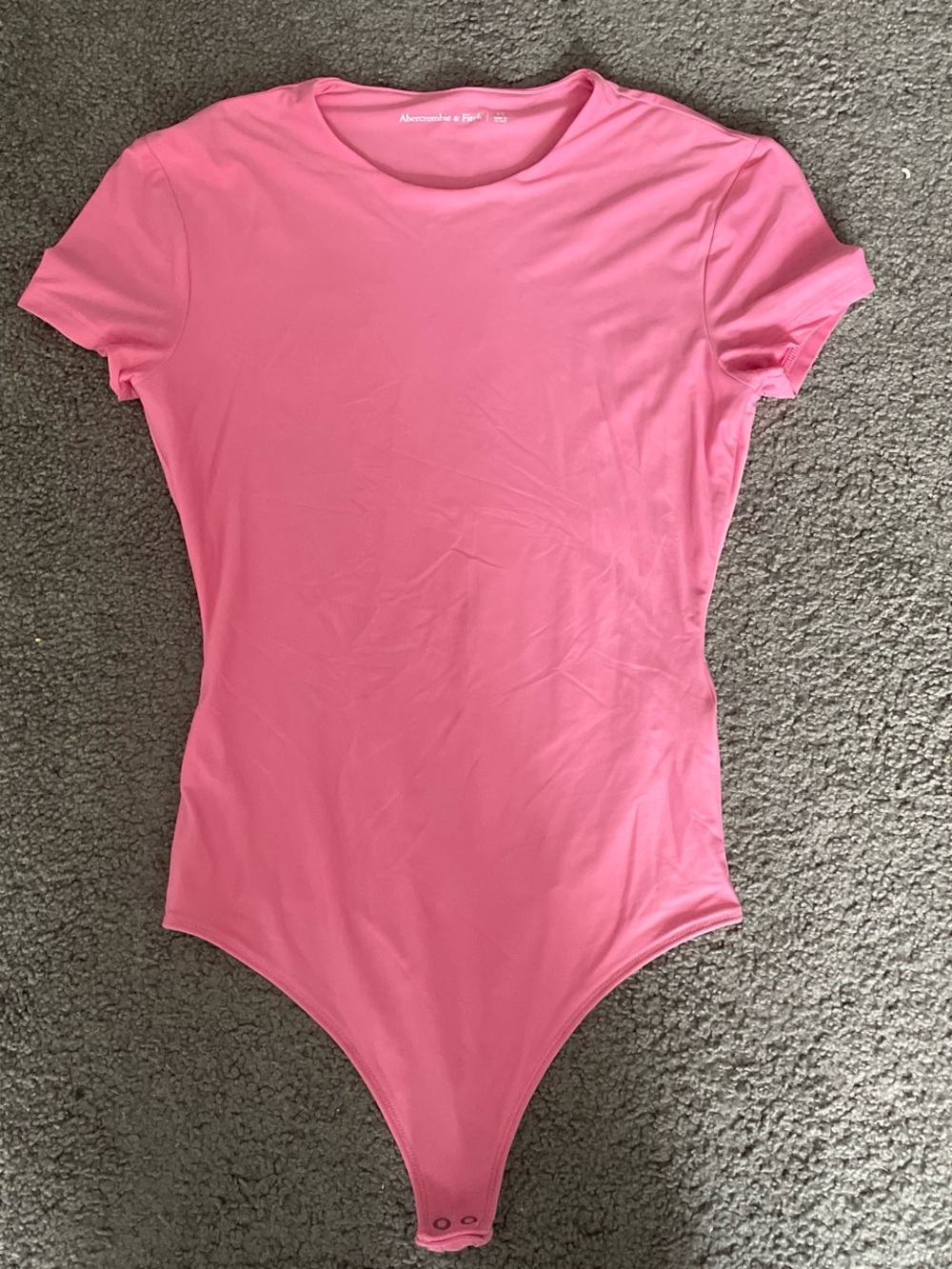 Abercrombie Pink Short-Sleeve One-Piece Bodysuit